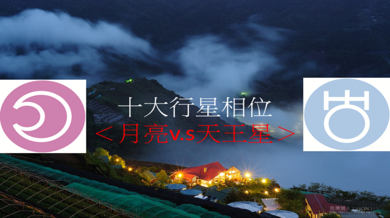 十大行星相位<月亮v.s天王星>