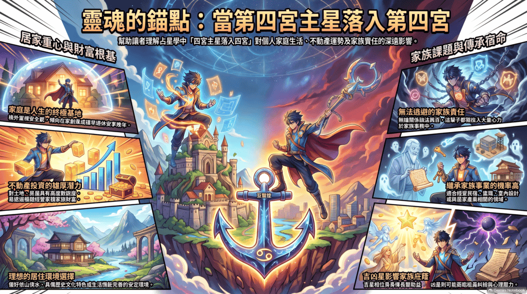 占星：四宮主星落入四宮