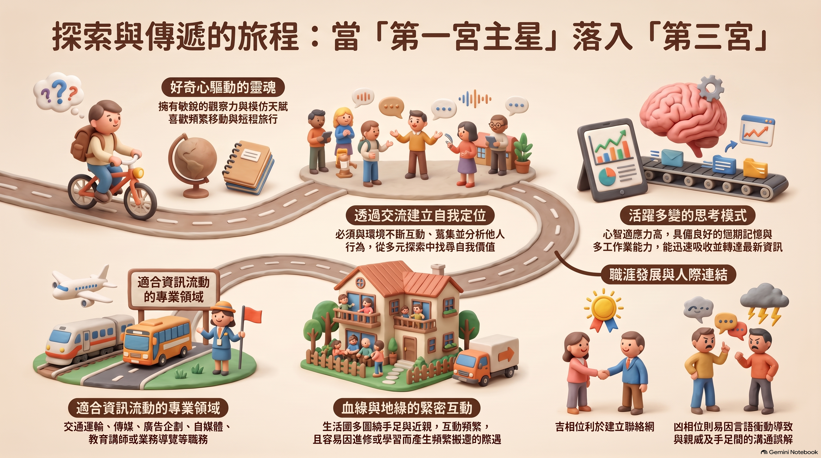 第一宮主星落入第三宮