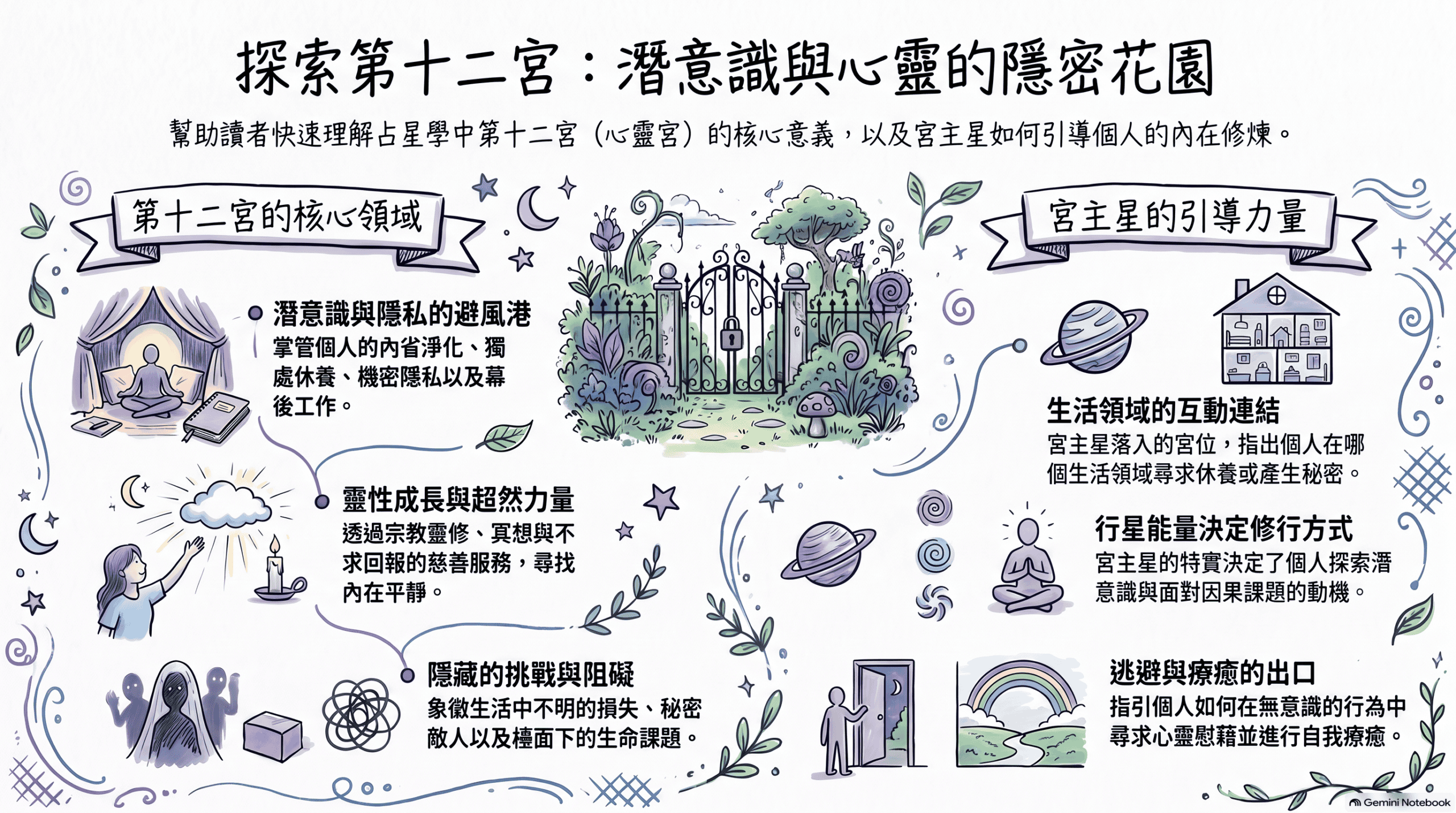 十二宮概論手繪風標版