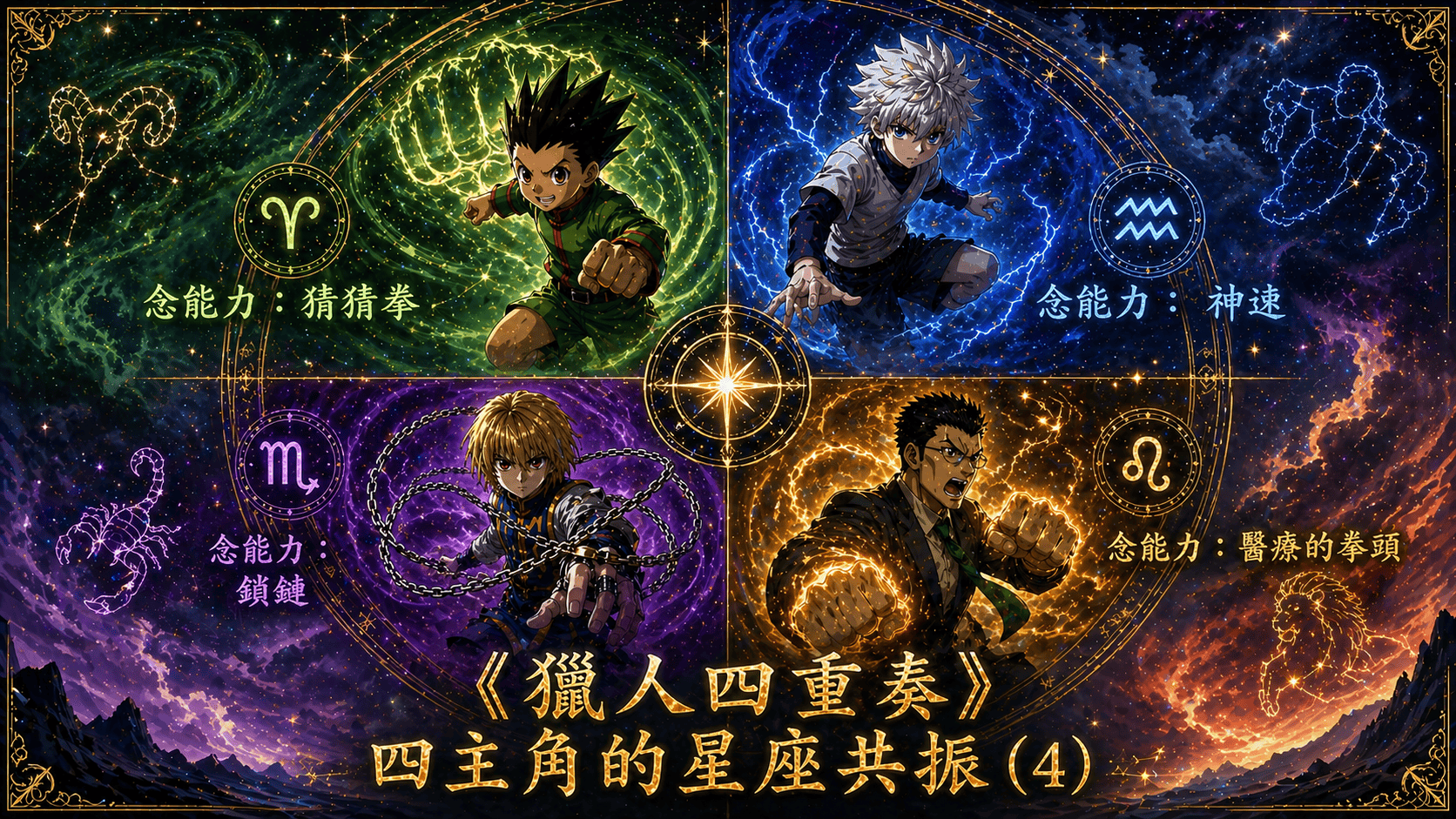 《獵人四重奏》:四主角的星座共振(4)