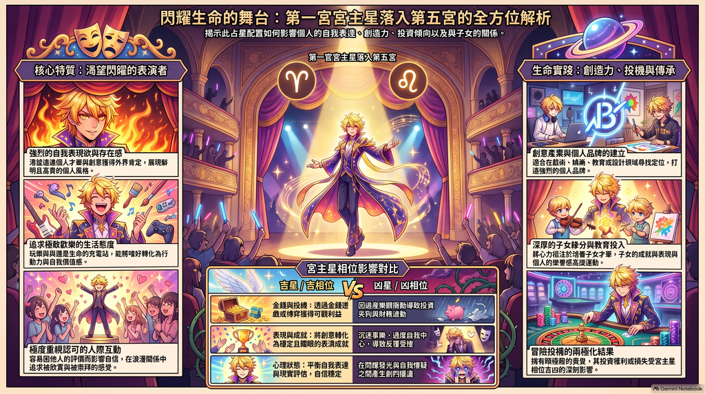 一宮主星落入五宮解析