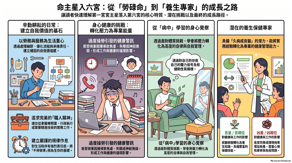 命主星入六宮成長指南