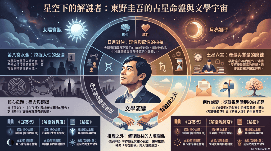 東野圭吾文學占星命盤分析