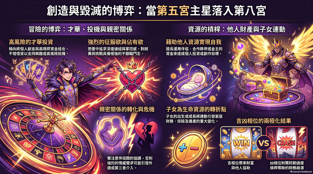 五宮主星落入八宮解析