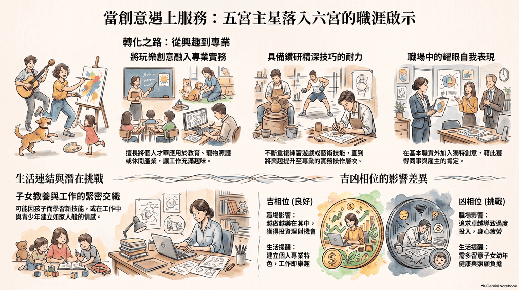 五宮主星落入六宮啟示