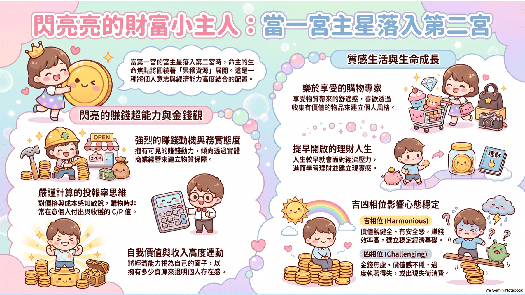 第一宮主落第二宮：自我與價值