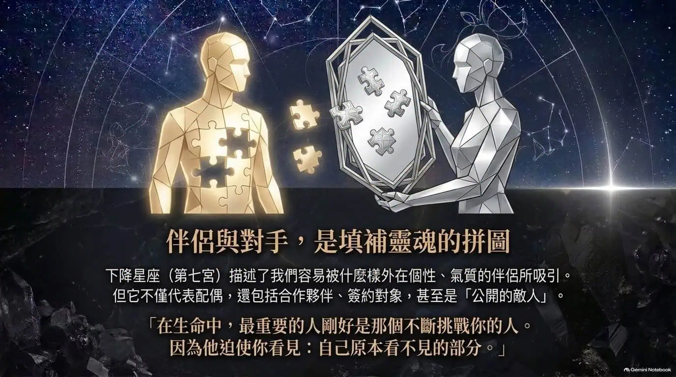 關係中的伴侶與競爭對手像靈魂拼圖相互映照