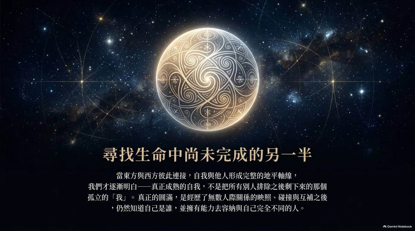 宇宙圓球象徵在人際關係與互補中逐漸形成完整自我