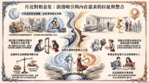 月亮對相金星解析圖解