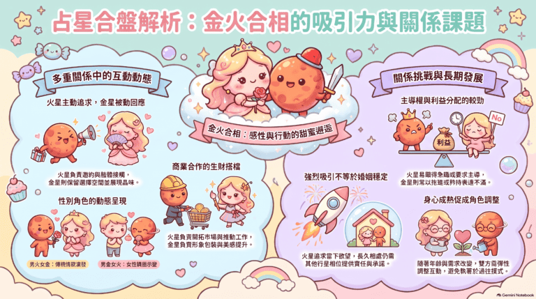 占星合盤：金火合相解析